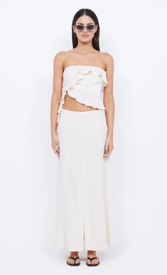 Women Cropped Bec Bridge COASTLINER STRAPLESS TOP 8211 CREAM
