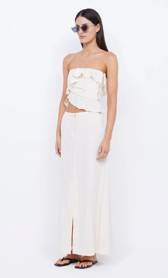 Women Cropped Bec Bridge COASTLINER STRAPLESS TOP 8211 CREAM