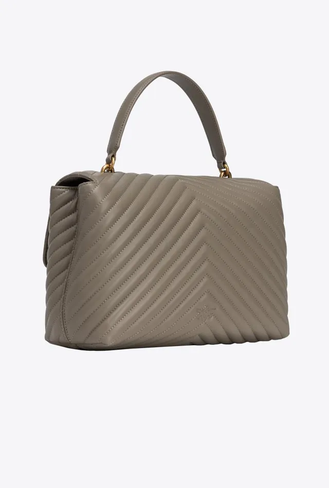 Women Crossbody Bags Pinko Big Lady Love Bag Puff Chevron Walnutantique Gold Women Crossbody Bags Pinko Big Lady Love Bag Puff Chevron Walnutantique Gold