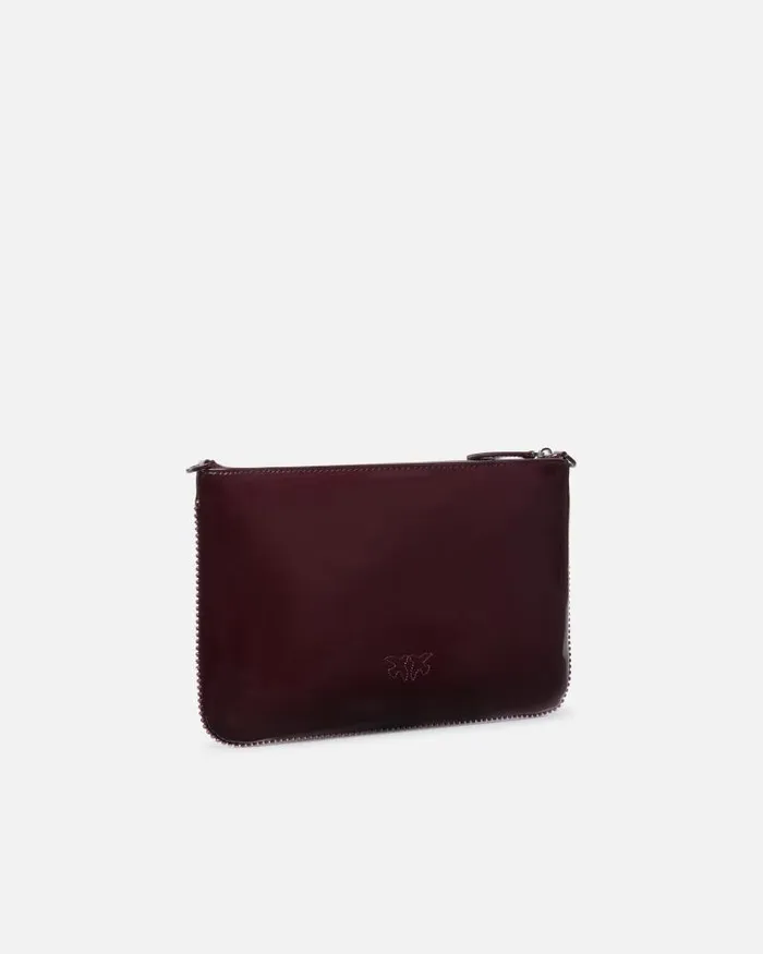 Women Crossbody Bags Pinko Glossy Handbag With Rhinestones And Shoulder Strap Choc Bittercolourblock Women Crossbody Bags Pinko Glossy Handbag With Rhinestones And Shoulder Strap Choc Bittercolourblock