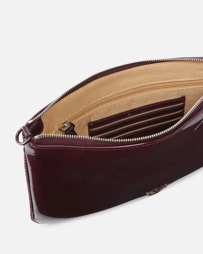 Women Crossbody Bags Pinko Glossy Handbag With Rhinestones And Shoulder Strap Choc Bittercolourblock Women Crossbody Bags Pinko Glossy Handbag With Rhinestones And Shoulder Strap Choc Bittercolourblock