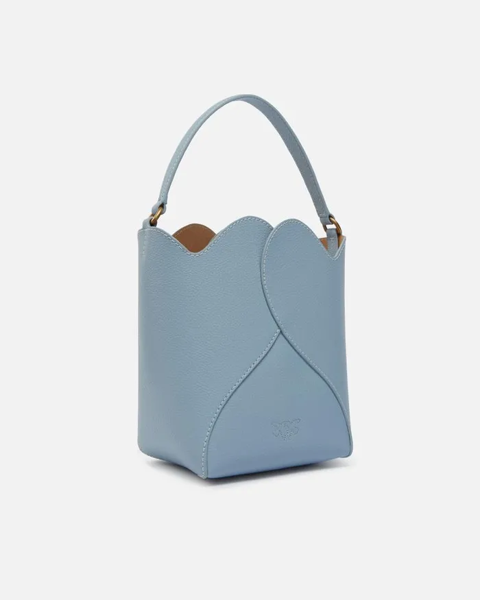 Women Crossbody Bags Pinko Heart Mini Leather Bucket Bag With Shoulder Strap Lightblueantique Gold Women Crossbody Bags Pinko Heart Mini Leather Bucket Bag With Shoulder Strap Lightblueantique Gold