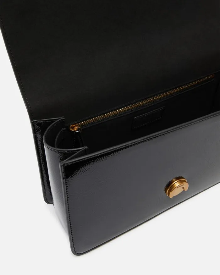 Women Crossbody Bags Pinko Love Bag Glossy Crossbody Bag Blackantique Gold Women Crossbody Bags Pinko Love Bag Glossy Crossbody Bag Blackantique Gold