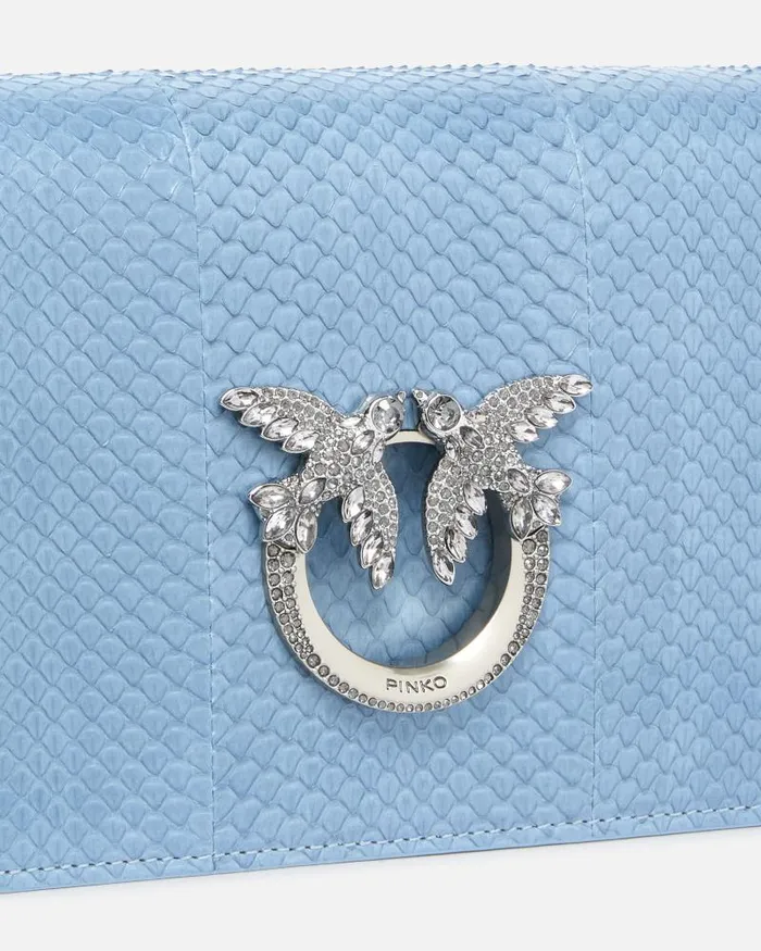 Women Crossbody Bags Pinko Mini Love Bag Crossbody Bag In Glossy Reptile PINKO Galleria Dusty Blueold Silver Women Crossbody Bags Pinko Mini Love Bag Crossbody Bag In Glossy Reptile PINKO Galleria Dusty Blueold Silver