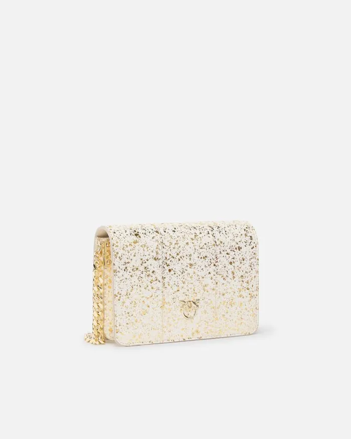 Women Crossbody Bags Pinko Mini Love Bag Crossbody Bag In Laminated Reptile PINKO Galleria Goldlightgold Women Crossbody Bags Pinko Mini Love Bag Crossbody Bag In Laminated Reptile PINKO Galleria Goldlightgold