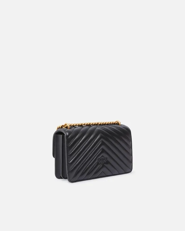 Women Crossbody Bags Pinko Mini Love Bag One Chevron Blackantique Gold Women Crossbody Bags Pinko Mini Love Bag One Chevron Blackantique Gold