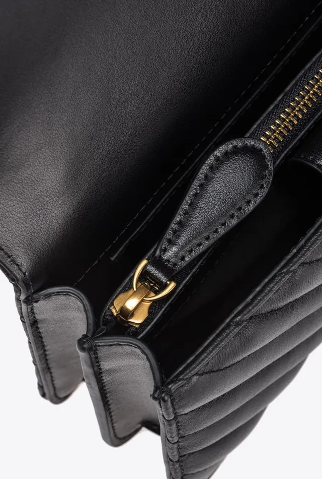 Women Crossbody Bags Pinko Mini Love Bag One Chevron Blackantique Gold Women Crossbody Bags Pinko Mini Love Bag One Chevron Blackantique Gold