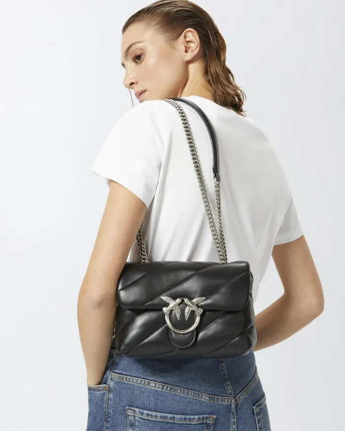 Women Crossbody Bags Pinko Mini Love Bag Puff Maxi Quilt Blackold Silver Women Crossbody Bags Pinko Mini Love Bag Puff Maxi Quilt Blackold Silver