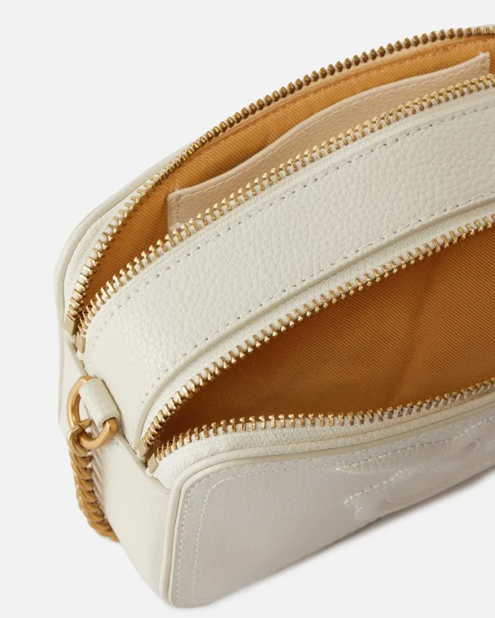 Women Crossbody Bags Pinko Small Crossbody Bag With Raised Love Birds Logo Whitewhiteantique Gold Women Crossbody Bags Pinko Small Crossbody Bag With Raised Love Birds Logo Whitewhiteantique Gold