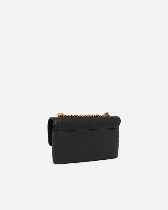Women Crossbody Bags Pinko Small Crossbody Love Bag In Soft Leather Blackantique Gold Women Crossbody Bags Pinko Small Crossbody Love Bag In Soft Leather Blackantique Gold