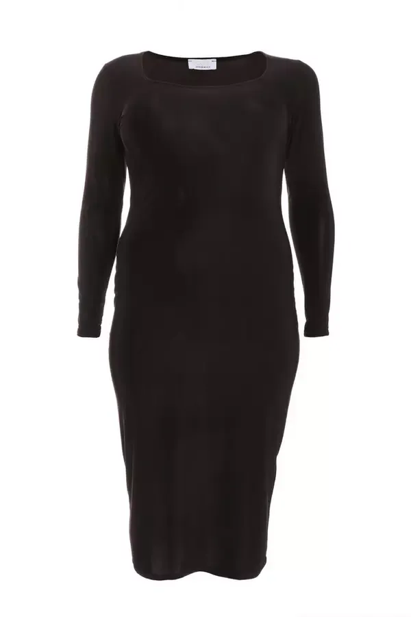 Women Curve Black Bodycon MidI Dress Quiz Clothing Dresses