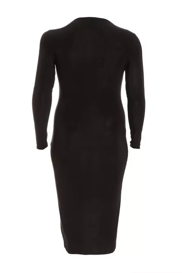Women Curve Black Bodycon MidI Dress Quiz Clothing Dresses