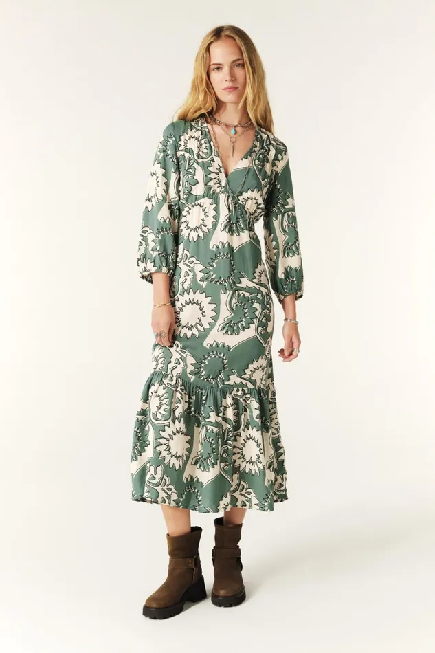 Women Dresses Baandsh Midi Dress Ferae Green
