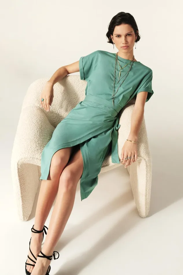 Women Dresses Baandsh ShortSleeve Dress Rainbow Green