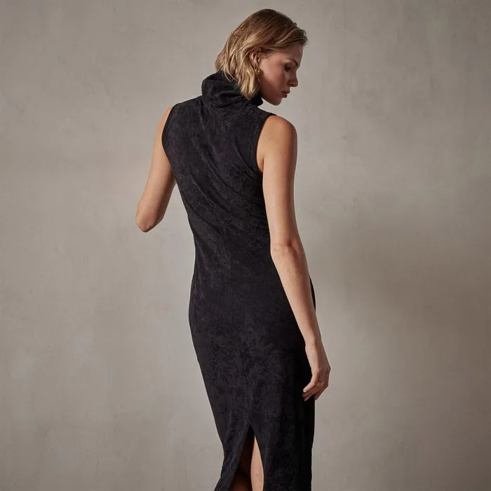 Women DressesJumpsuits James Perse Stretch Velvet Sleeveless Dress Black