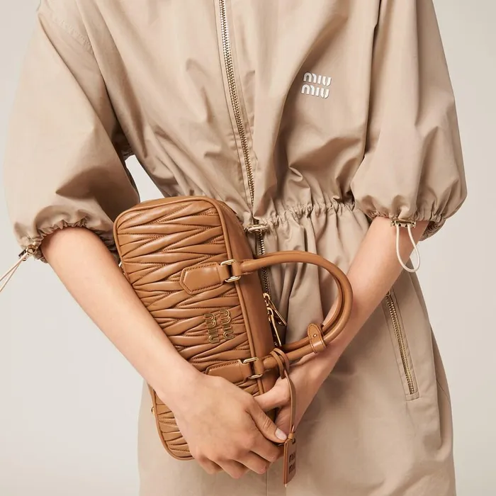 Women Dresses Miu Miu Cotton And Silk Minidress Colonial Beige Women Dresses Miu Miu Cotton And Silk Minidress Colonial Beige