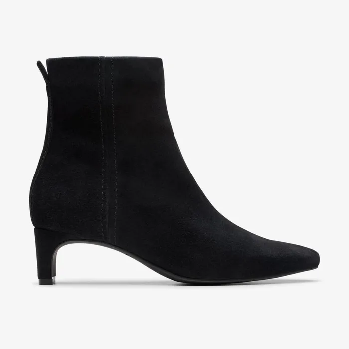 Women Edina Up Black Suede Clarks Boots and Booties