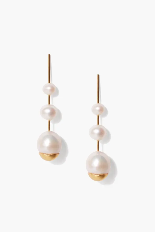 Women Gold Dipped Pearl Cascade Earrings Chan Luu Earrings