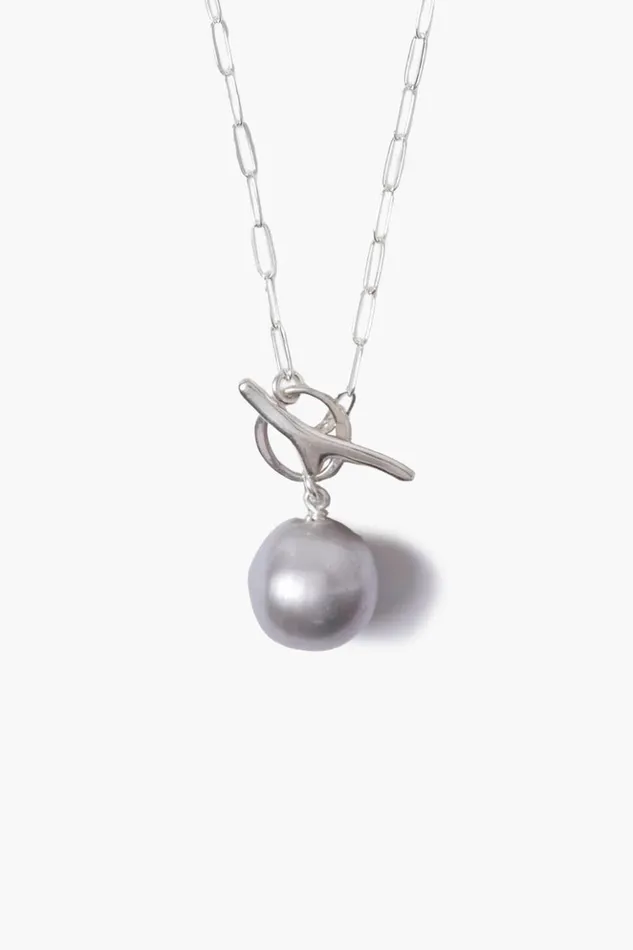 Women Grey Freshwater Pearl Toggle Necklace Chan Luu Necklaces