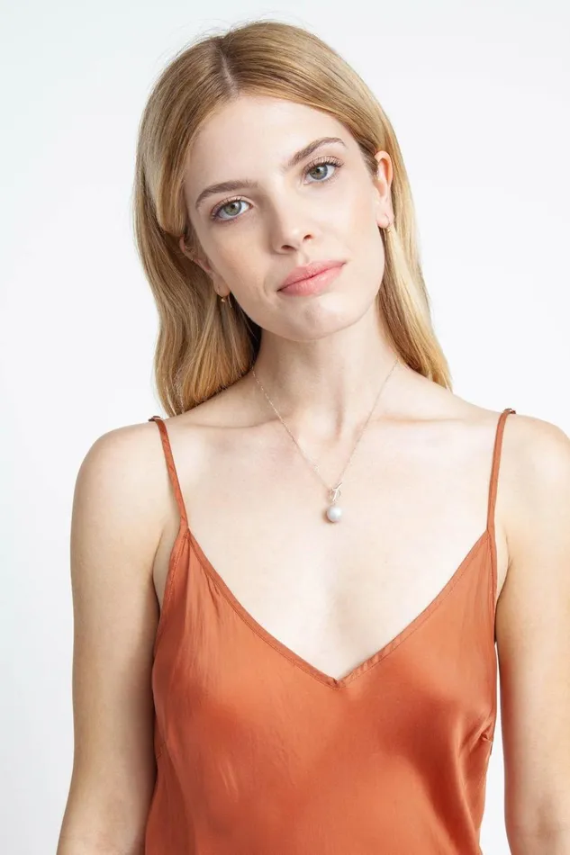 Women Grey Freshwater Pearl Toggle Necklace Chan Luu Necklaces