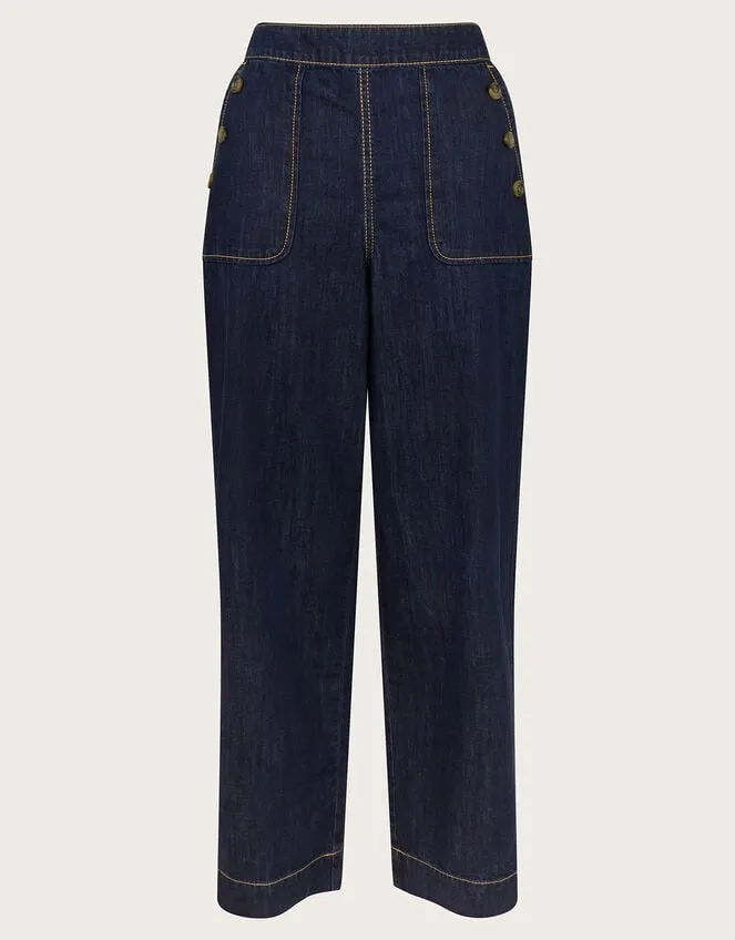 Women Harper ShortLength Crop Jeans Blue Monsoon Denim