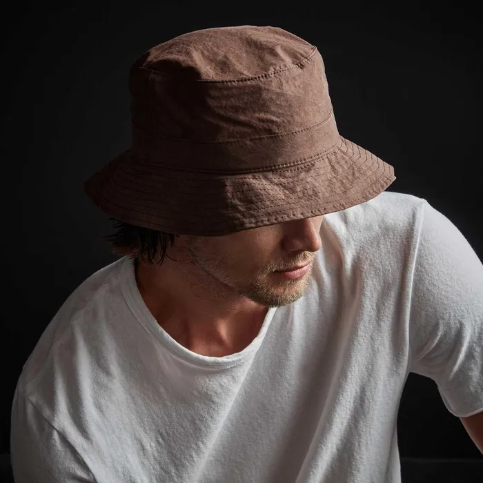 Women Hats James Perse Parachute Poplin Bucket Hat Malt Pigment