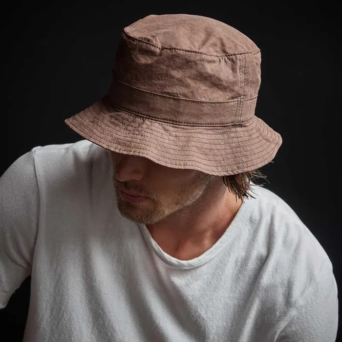 Women Hats James Perse Parachute Poplin Bucket Hat Malt Pigment