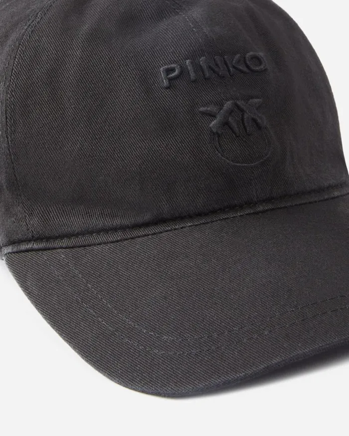 Women Hats Pinko Cap With Logo Embroidery Limo Black Women Hats Pinko Cap With Logo Embroidery Limo Black