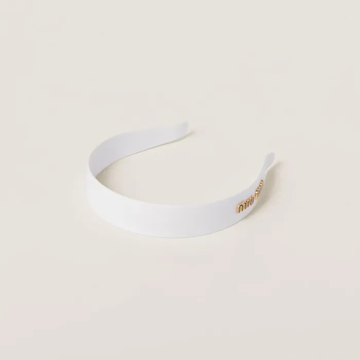 Women Headbands And Hair Accessories Miu Miu Plexiglas Headband Whiteblack