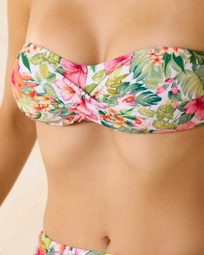 Women Island Cays Flora TwistFront Bandeau Bikini Top White Tommy Bahama Bikini Tops Women Island Cays Flora TwistFront Bandeau Bikini Top White Tommy Bahama Bikini Tops