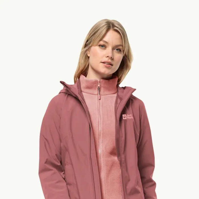 Women Jack Wolfskin 3in1 Jackets MOONRISE 3IN1 JKT W 8211 Red Ochre S
