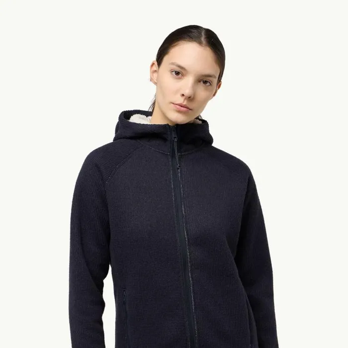 Women Jack Wolfskin Betweenseasons Jackets KAMINFEUER HOODED JKT W 8211 Dark Navy M Womens Fleece Jacket With Hood Women Jack Wolfskin Betweenseasons Jackets KAMINFEUER HOODED JKT W 8211 Dark Navy M Womens Fleece Jacket With Hood