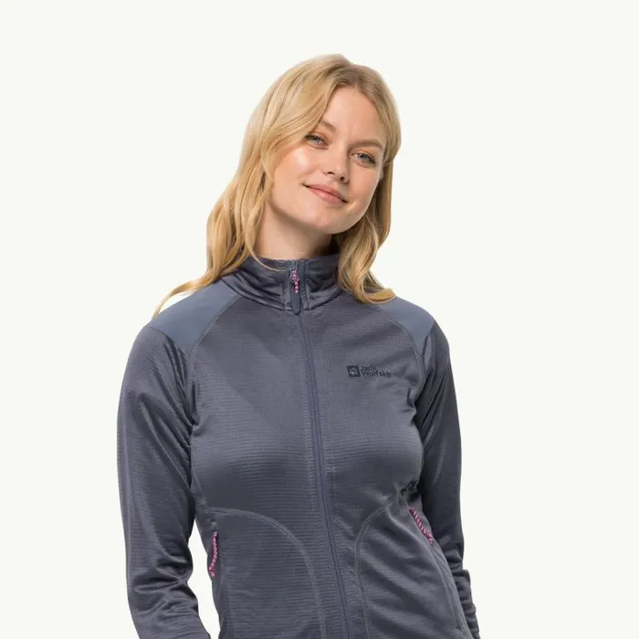 Women Jack Wolfskin Betweenseasons Jackets KAMMWEG FZ W 8211 Dolphin M