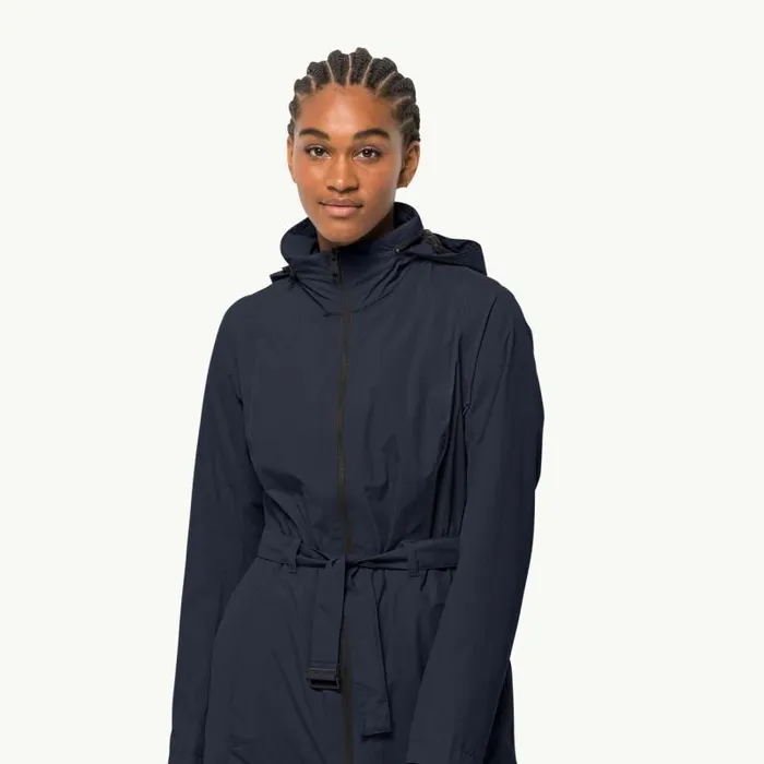 Women Jack Wolfskin Coats and Parkas NORDEN PORT COAT W 8211 Night Blue L Womens Raincoat Women Jack Wolfskin Coats and Parkas NORDEN PORT COAT W 8211 Night Blue L Womens Raincoat