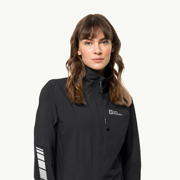 Women Jack Wolfskin Rain Jackets MOROBBIA 25L JKT W 8211 Black M Cycling Rain Jacket Women Women Jack Wolfskin Rain Jackets MOROBBIA 25L JKT W 8211 Black M Cycling Rain Jacket Women