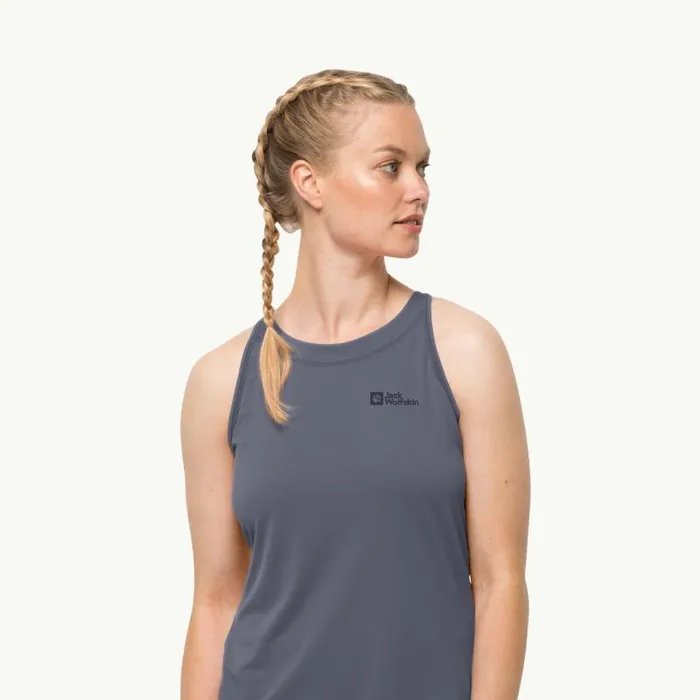 Women Jack Wolfskin Shirts PRELIGHT TANK W 8211 Dolphin M