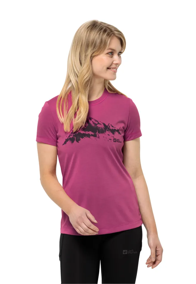 Women Jack Wolfskin Tshirts and Long Sleeves HIKING SS T W 8211 New Magenta XS Womens Tshirt