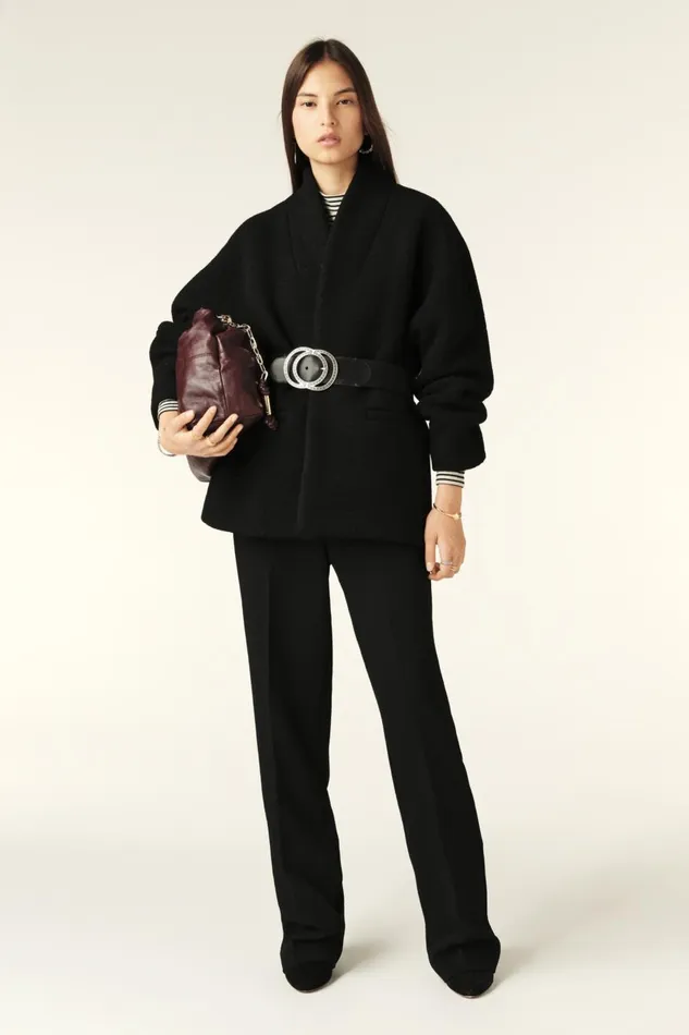 Women Jackets and Coats Baandsh Short Tweed Coat Carole Red