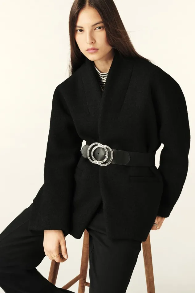 Women Jackets and Coats Baandsh Short Tweed Coat Carole Red