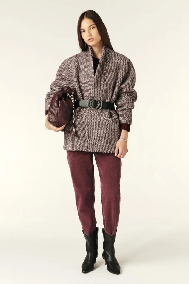 Women Jackets and Coats Baandsh Short Tweed Coat Carole Red