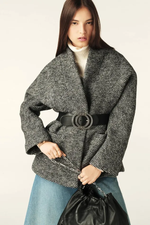 Women Jackets and Coats Baandsh Short Tweed Coat Carole Red