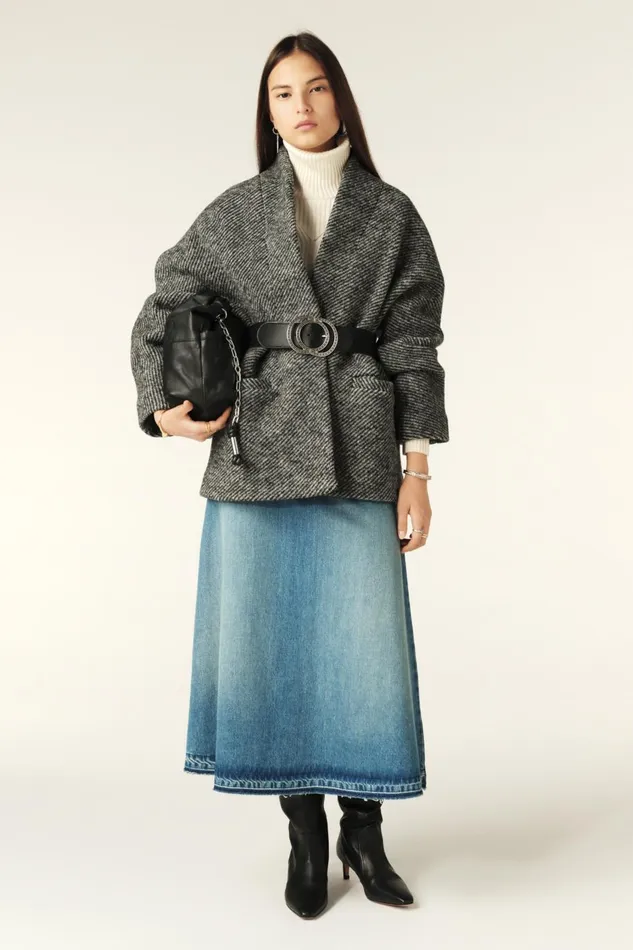 Women Jackets and Coats Baandsh Short Tweed Coat Carole Red
