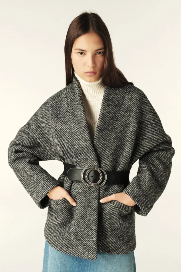 Women Jackets and Coats Baandsh Short Tweed Coat Carole Red