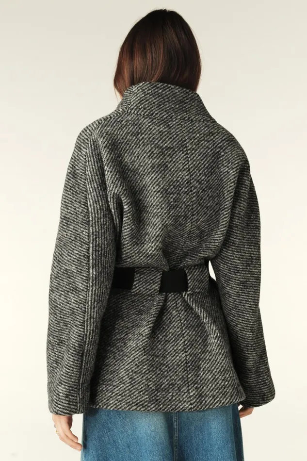 Women Jackets and Coats Baandsh Short Tweed Coat Carole Red