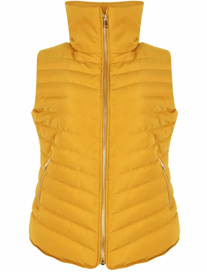 Women Jackets and Coats Tokyo Laundry Chervil Quilted Puffer Gilet With Funnel Neck In Old Gold 8211 Tokyo Laundry Gold Women Jackets and Coats Tokyo Laundry Chervil Quilted Puffer Gilet With Funnel Neck In Old Gold 8211 Tokyo Laundry Gold