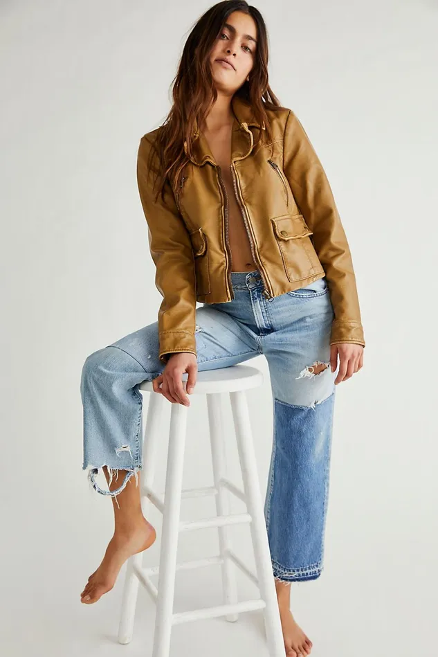 Women Jackets Free People We The Free Open Road Vegan Jacket Harvest Gold