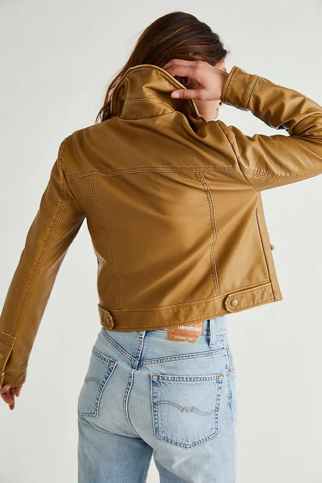 Women Jackets Free People We The Free Open Road Vegan Jacket Harvest Gold
