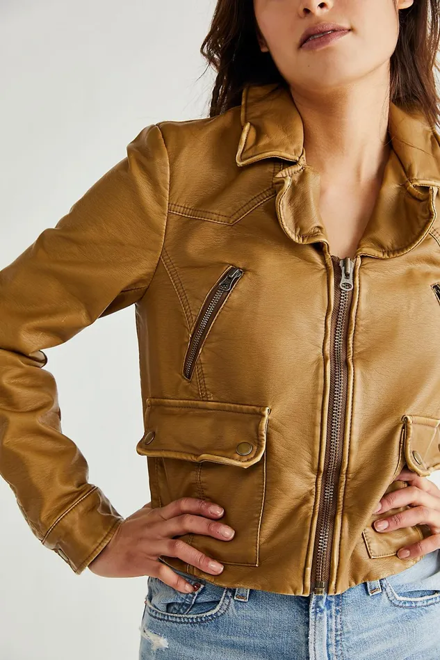 Women Jackets Free People We The Free Open Road Vegan Jacket Harvest Gold