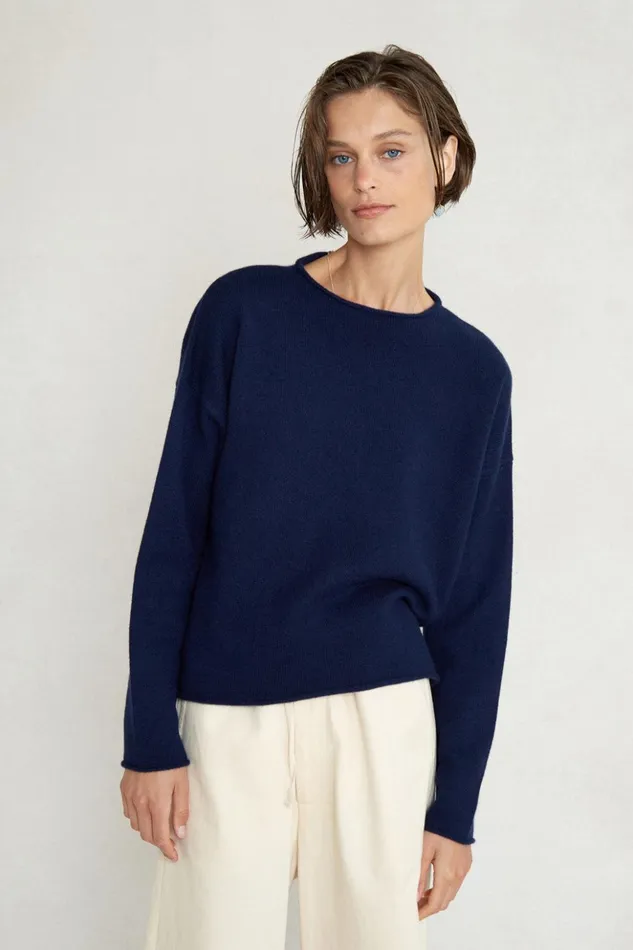 Women Jane Sweater Navy Chan Luu Knitwear