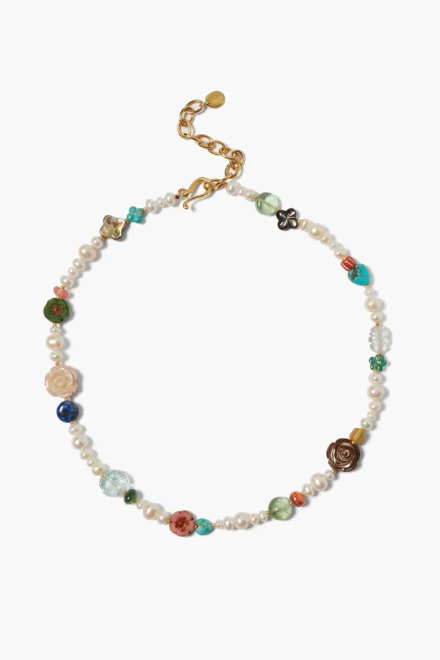 Women Jardin Necklace White Pearl Mix Chan Luu Necklaces